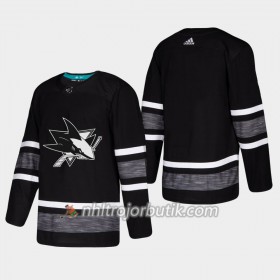 Män Ishockey San Jose Sharks tröja Blank Svart 2019 All-Star Adidas Authentic